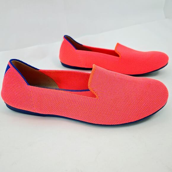 *RARE* Rothy’s Flats Hot Pink Flamingo Round Toe Girls Size K4 - Picture 1 of 10
